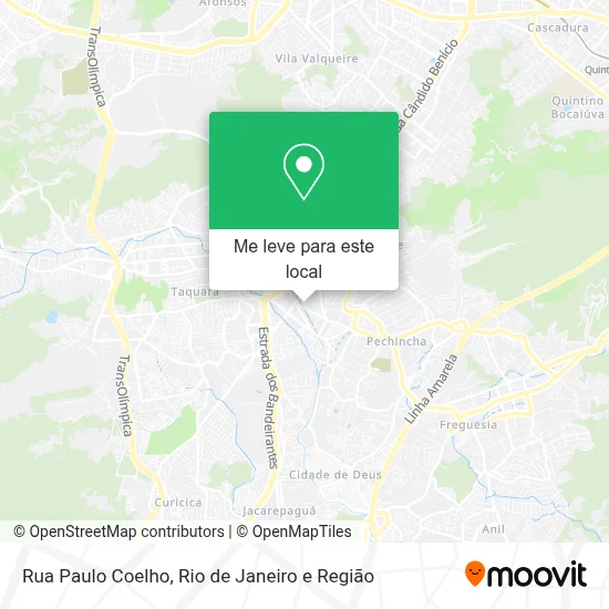 Rua Paulo Coelho mapa