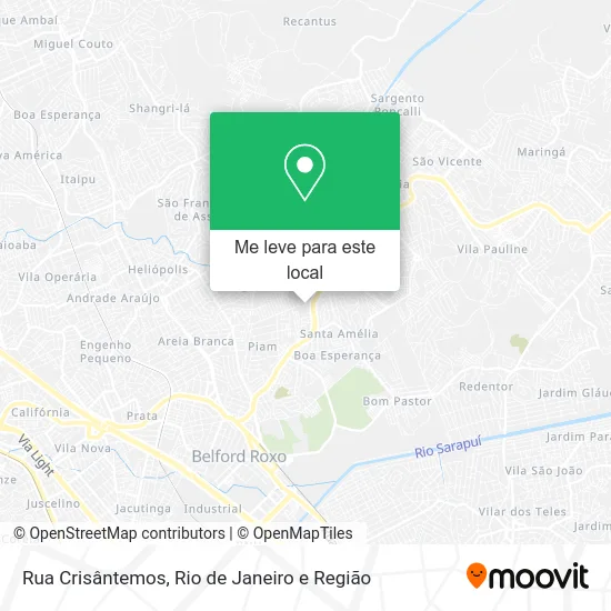 Rua Crisântemos mapa