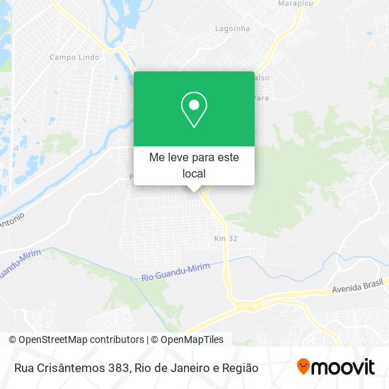 Rua Crisântemos 383 mapa
