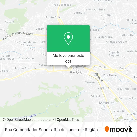Rua Comendador Soares mapa