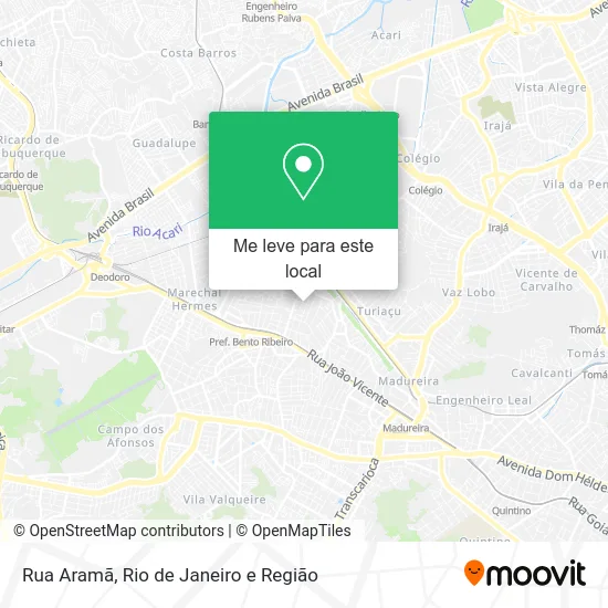Rua Aramã mapa