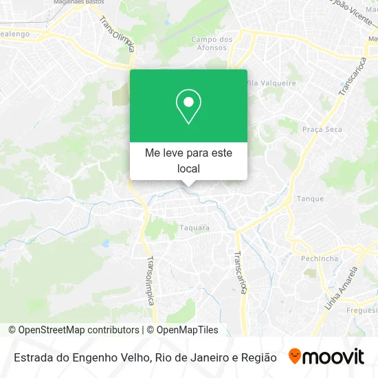 Estrada do Engenho Velho mapa