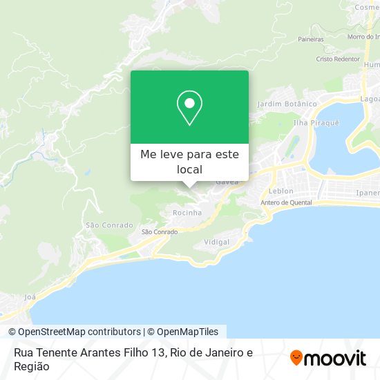 Rua Tenente Arantes Filho 13 mapa