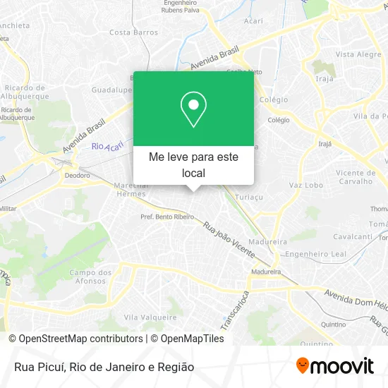 Rua Picuí mapa
