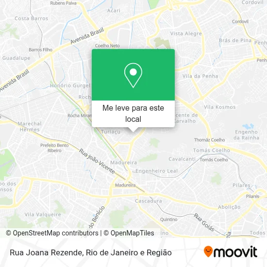 Rua Joana Rezende mapa