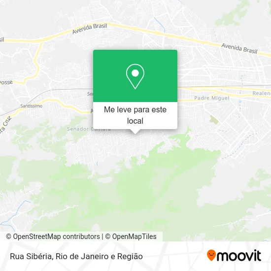 Rua Sibéria mapa
