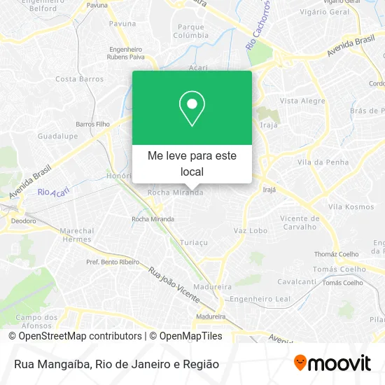 Rua Mangaíba mapa
