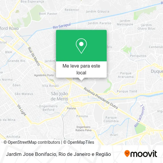 Jardim Jose Bonifacio mapa