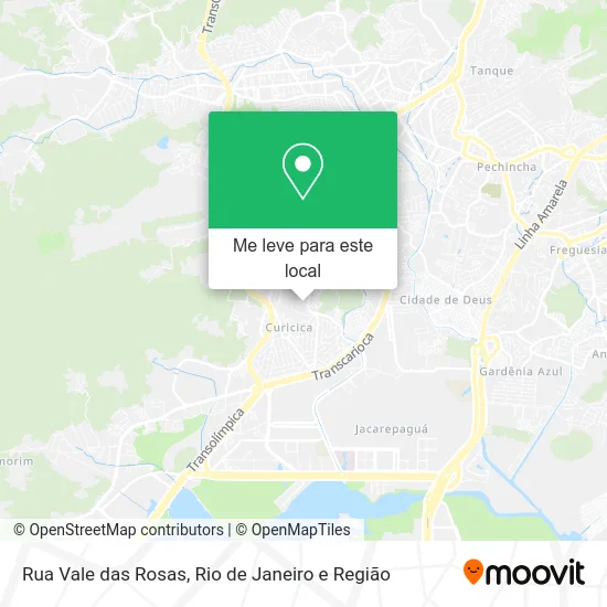 Rua Vale das Rosas mapa