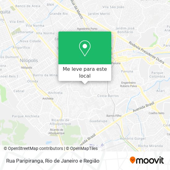Rua Paripiranga mapa