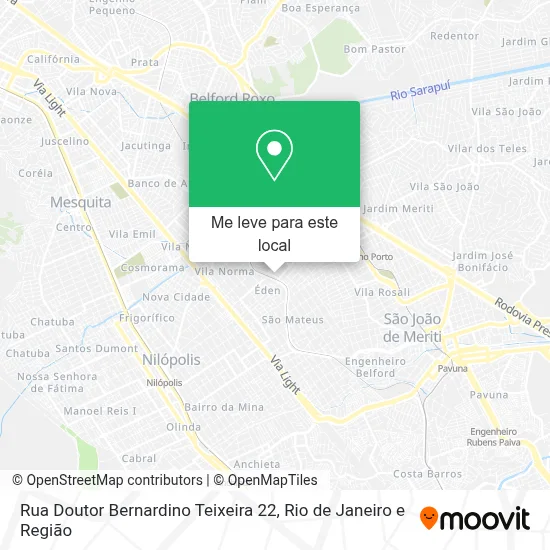 Rua Doutor Bernardino Teixeira 22 mapa
