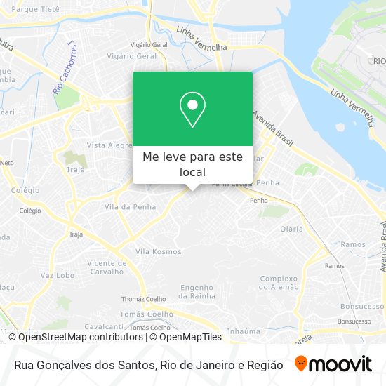 Rua Gonçalves dos Santos mapa