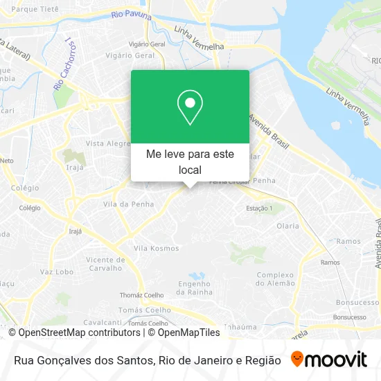 Rua Gonçalves dos Santos mapa