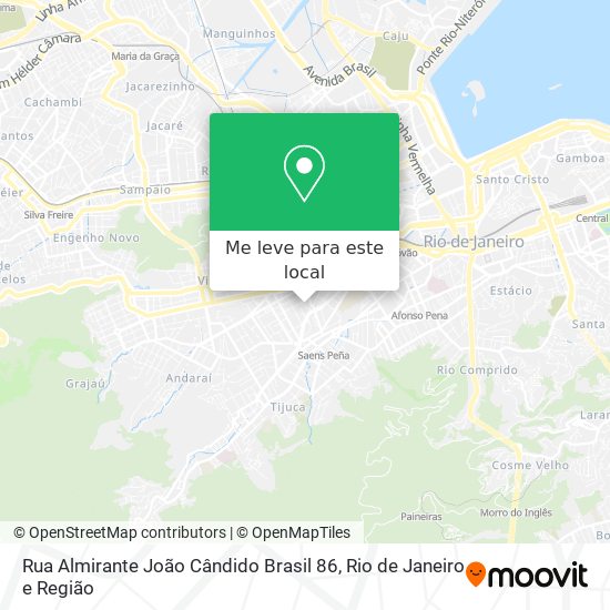 Rua Almirante João Cândido Brasil 86 mapa