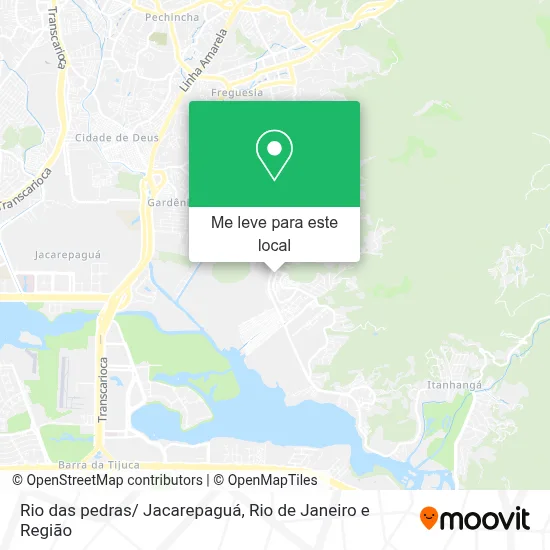 Rio das pedras/ Jacarepaguá mapa