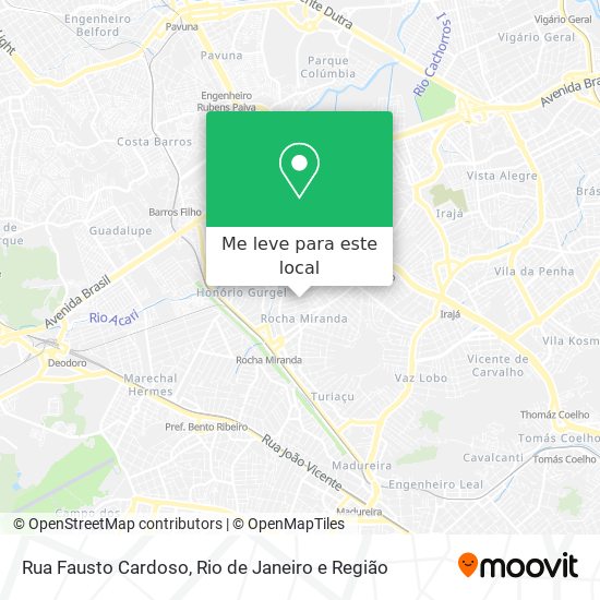 Rua Fausto Cardoso mapa