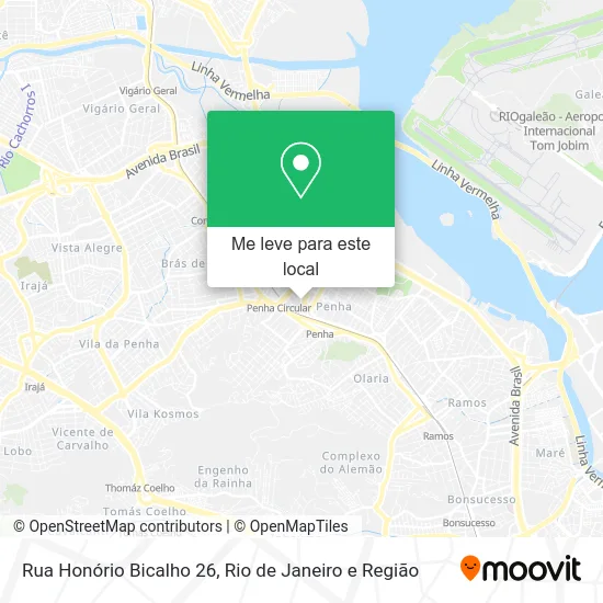 Rua Honório Bicalho 26 mapa