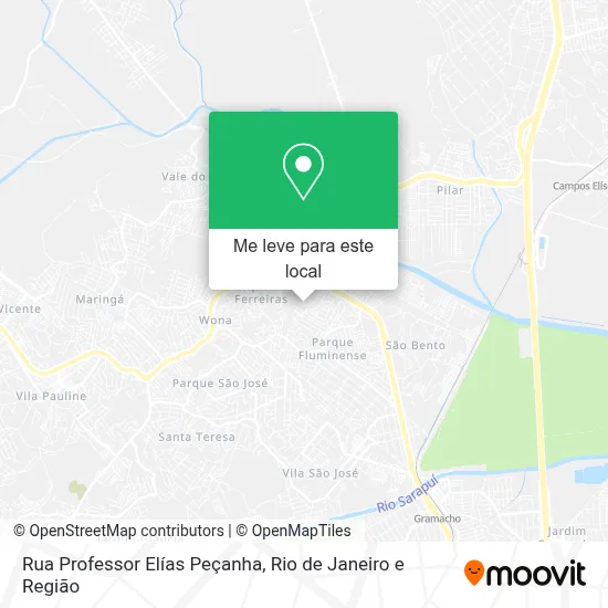 Rua Professor Elías Peçanha mapa