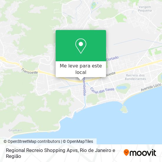 Regional Recreio Shopping Apvs mapa