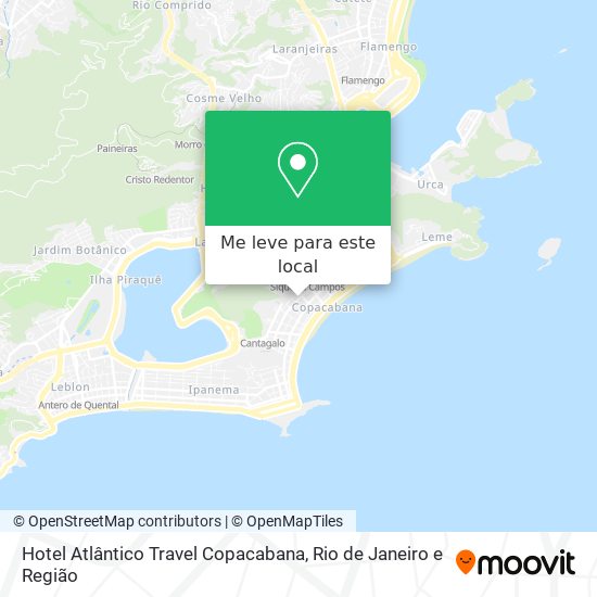 Hotel Atlântico Travel Copacabana mapa