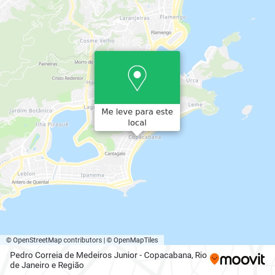 Pedro Correia de Medeiros Junior - Copacabana mapa