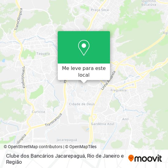 Clube dos Bancários Jacarepaguá mapa