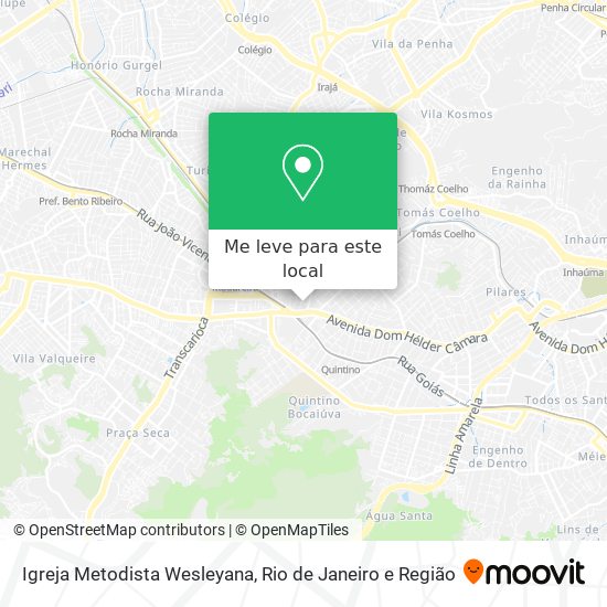 Igreja Metodista Wesleyana mapa