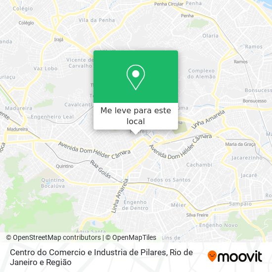 Centro do Comercio e Industria de Pilares mapa