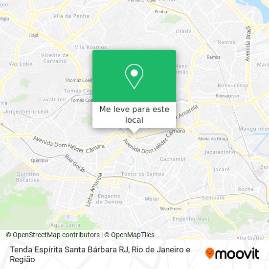 Tenda Espírita Santa Bárbara RJ mapa