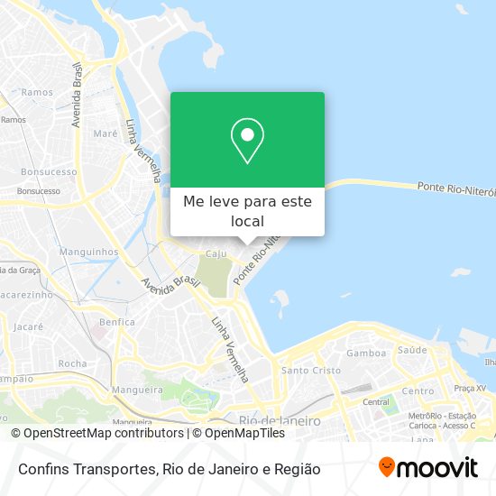 Confins Transportes mapa