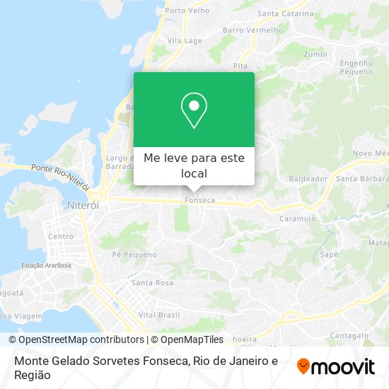 Monte Gelado Sorvetes Fonseca mapa