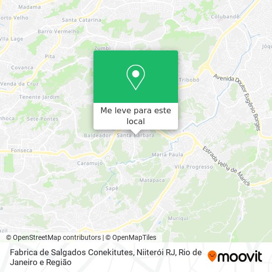 Fabrica de Salgados Conekitutes, Niiterói RJ mapa