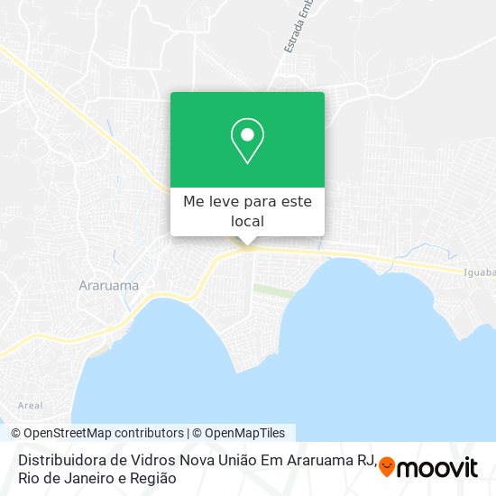 Distribuidora de Vidros Nova União Em Araruama RJ mapa