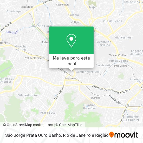 São Jorge Prata Ouro Banho mapa