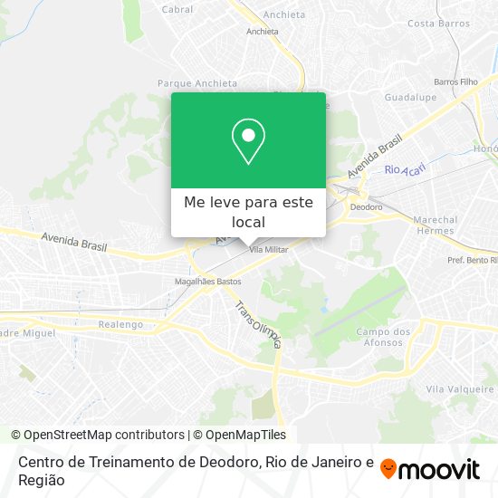 Centro de Treinamento de Deodoro mapa