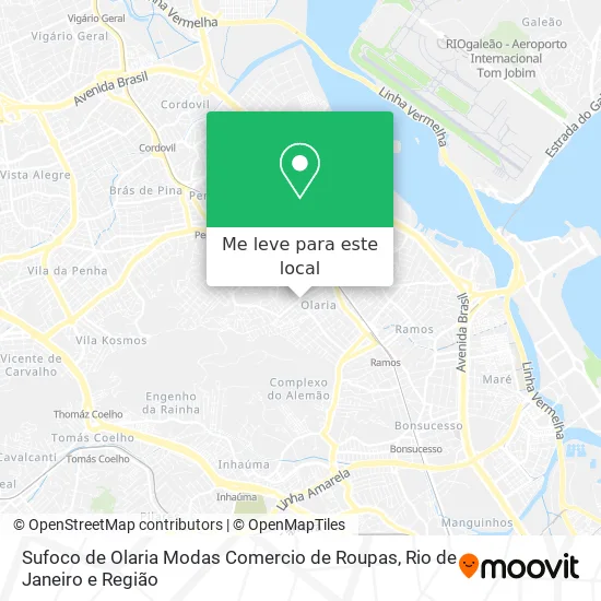 Sufoco de Olaria Modas Comercio de Roupas mapa