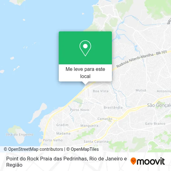 Point do Rock Praia das Pedrinhas mapa