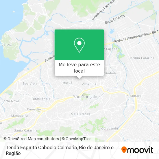 Tenda Espírita Caboclo Calmaria mapa