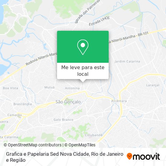 Grafica e Papelaria Sed Nova Cidade mapa