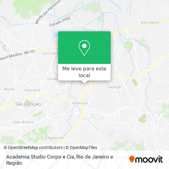 Academia Studio Corpo e Cia mapa