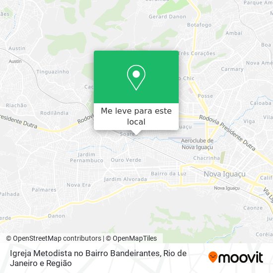 Igreja Metodista no Bairro Bandeirantes mapa