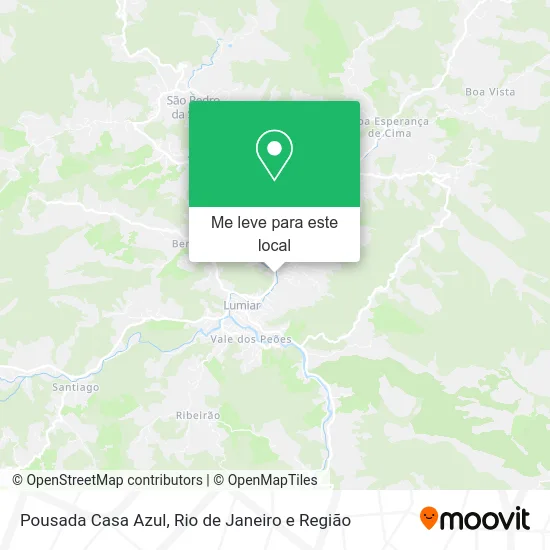 Pousada Casa Azul mapa