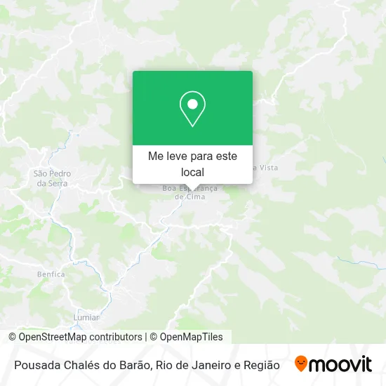 Pousada Chalés do Barão mapa