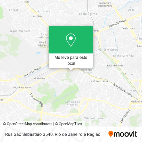 Rua São Sebastião 3540 mapa