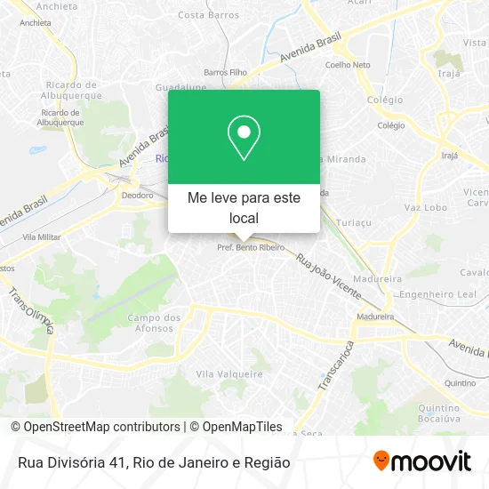 Rua Divisória 41 mapa