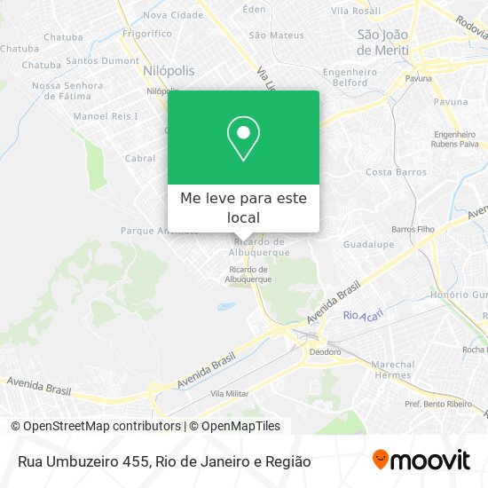 Rua Umbuzeiro 455 mapa