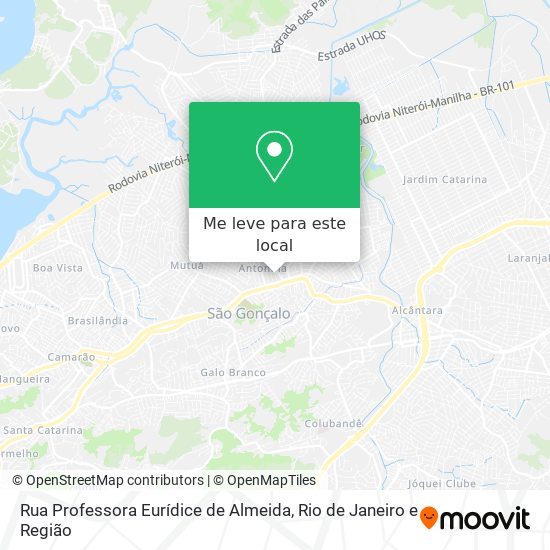 Rua Professora Eurídice de Almeida mapa