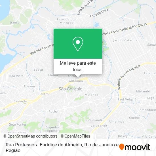 Rua Professora Eurídice de Almeida mapa