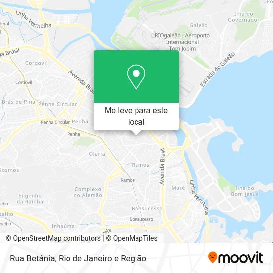 Rua Betânia mapa