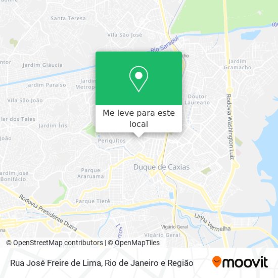 Rua José Freire de Lima mapa